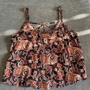 Forever 21 size S black/brown crop tank